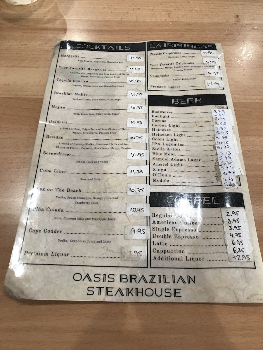 Oasis Brazilian Restaurant Menu - Image 3